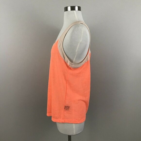 Leo Meets Virgo Tank Women L Knit Racerback Orange - Picture 4 of 6